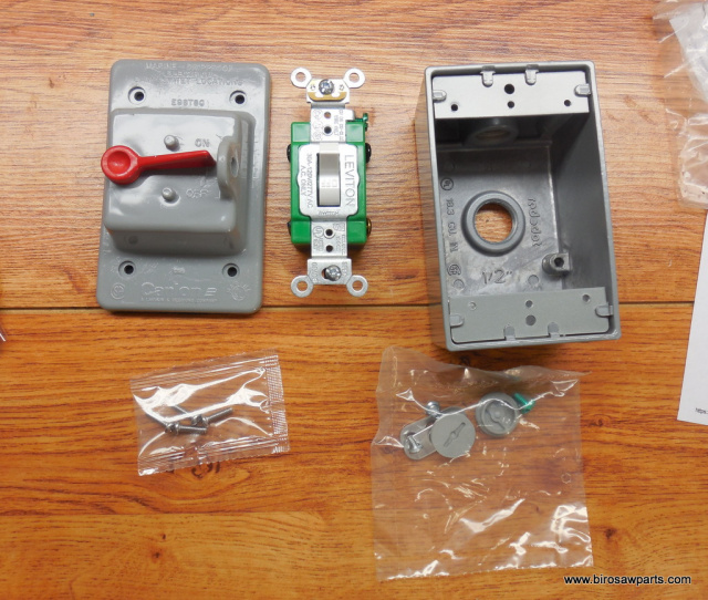 110-220 Waterproof 30 AMP On & Off Toggle Switch Kit for Biro Meat Saws. Replaces A6808-G-12